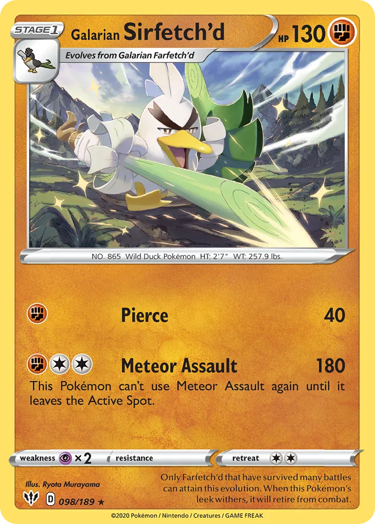 Galarian Sirfetch'd — SWSH03: Darkness Ablaze — Pokémon