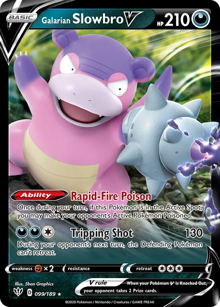 Galarian Slowbro V — SWSH03: Darkness Ablaze — Pokémon
