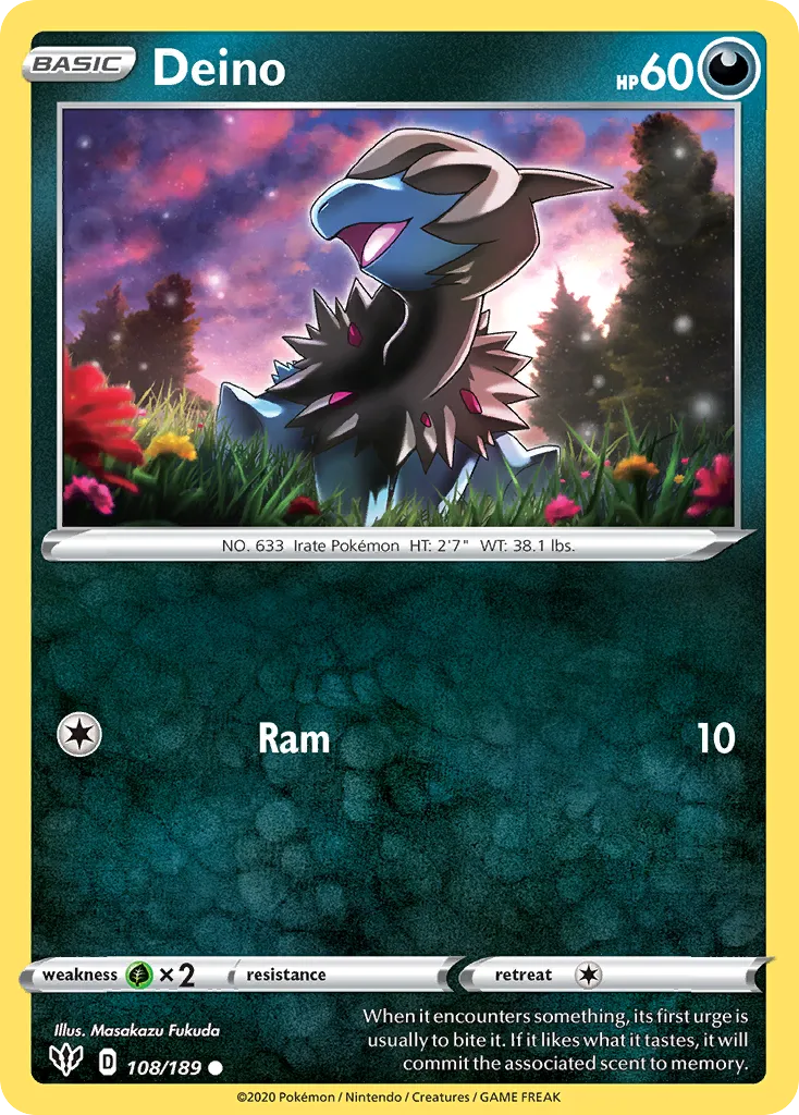 Deino — SWSH03: Darkness Ablaze — Pokémon