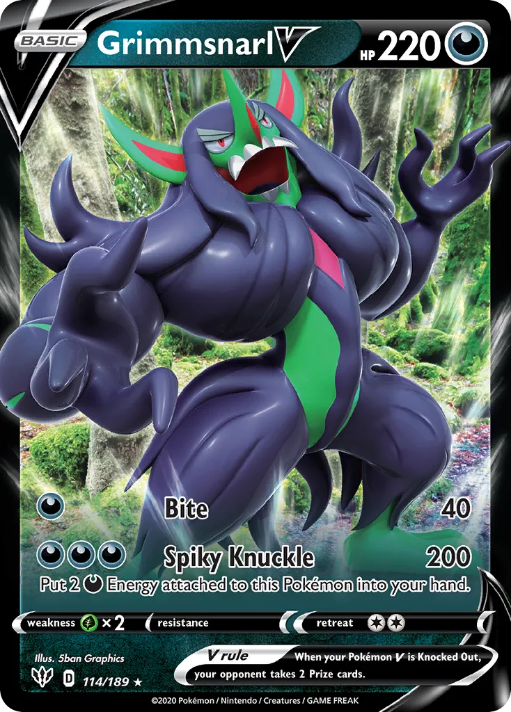 Grimmsnarl V — SWSH03: Darkness Ablaze — Pokémon