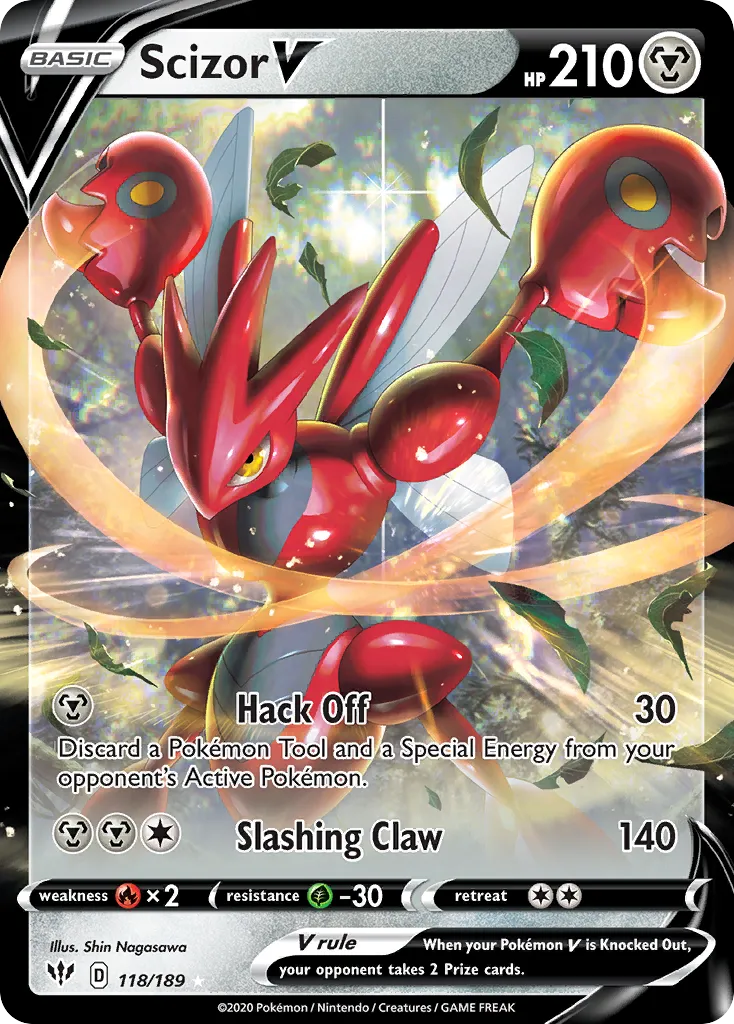 Scizor V from SWSH03: Darkness Ablaze - Pokemon