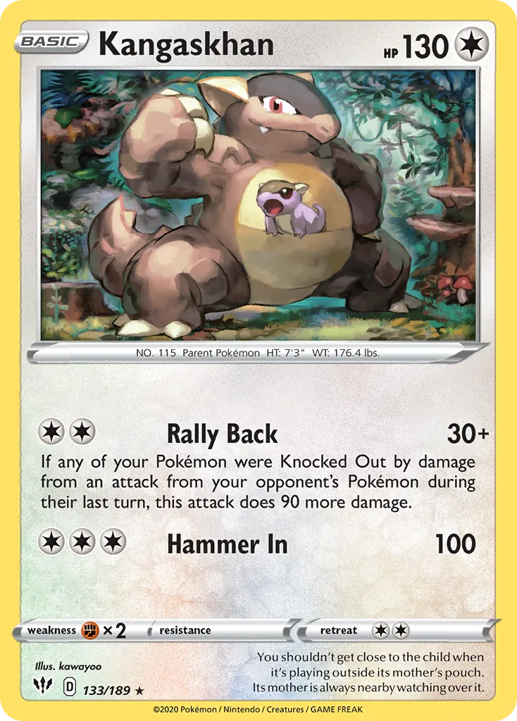 Kangaskhan — SWSH03: Darkness Ablaze — Pokemon