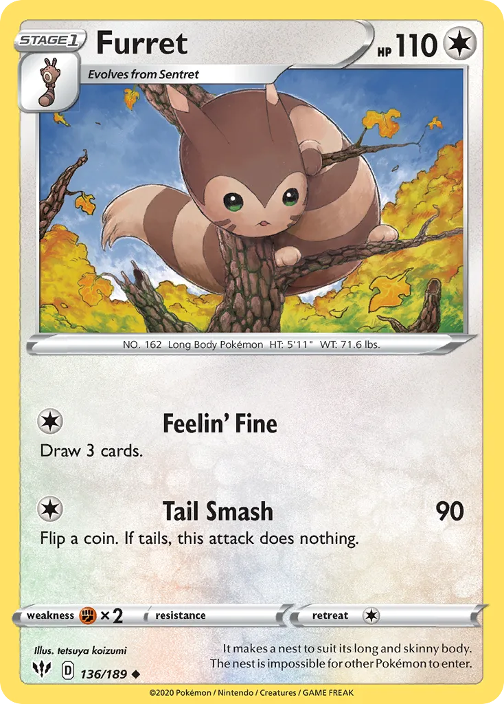 Furret — SWSH03: Darkness Ablaze — Pokémon