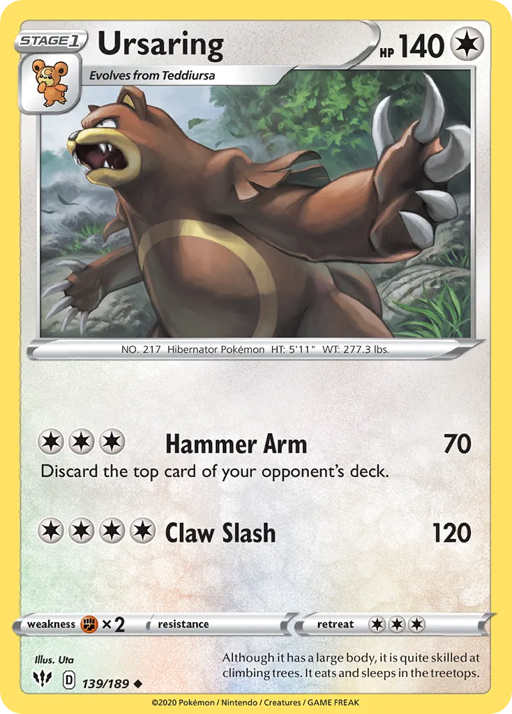 Ursaring — SWSH03: Darkness Ablaze — Pokémon