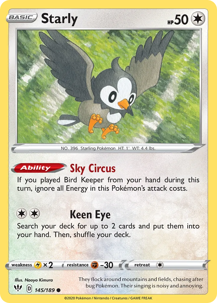 Starly — SWSH03: Darkness Ablaze — Pokémon