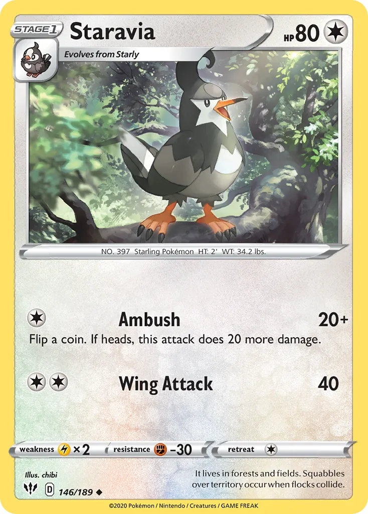 Staravia — SWSH03: Darkness Ablaze — Pokémon