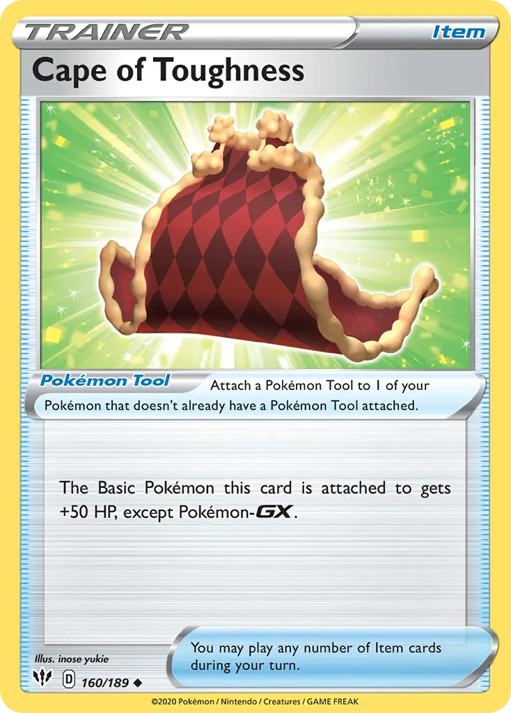 Cape of Toughness — SWSH03: Darkness Ablaze — Pokémon