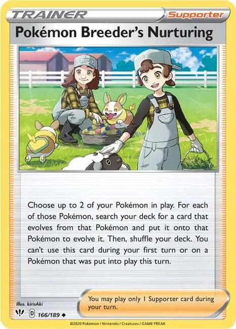 Pokemon Breeder's Nurturing — SWSH03: Darkness Ablaze — Pokémon
