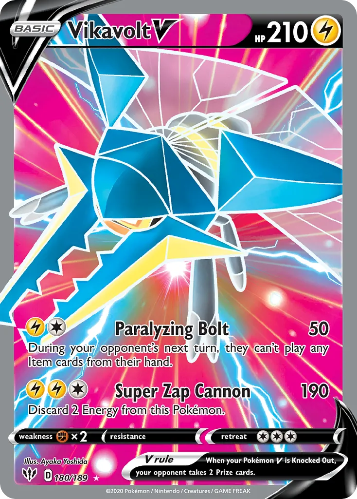 Vikavolt V — SWSH03: Darkness Ablaze — Pokémon