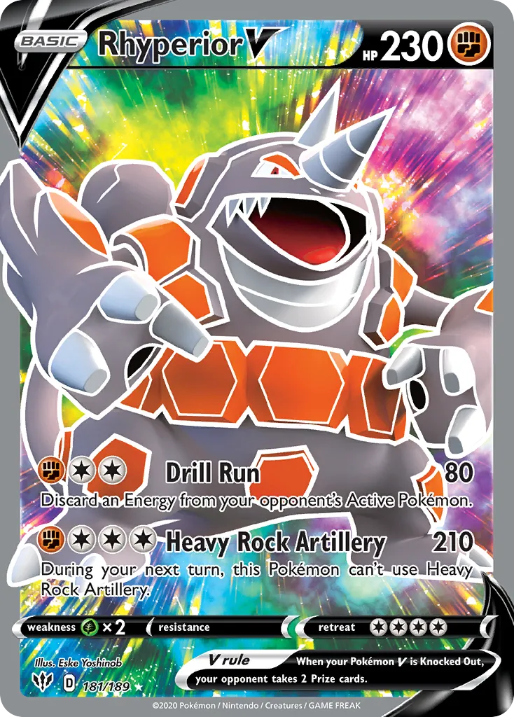 Rhyperior V — SWSH03: Darkness Ablaze — Pokémon