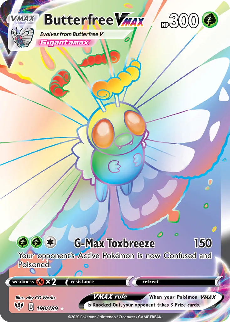 Butterfree VMAX from SWSH03: Darkness Ablaze - Pokemon