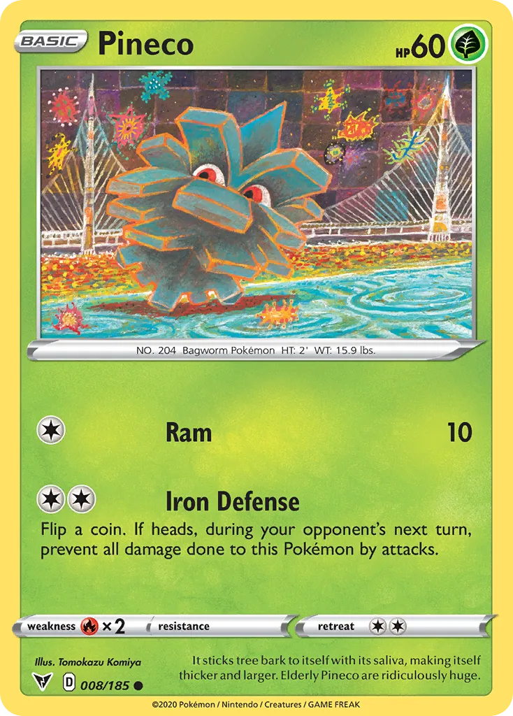 Pineco — SWSH04: Vivid Voltage — Pokémon