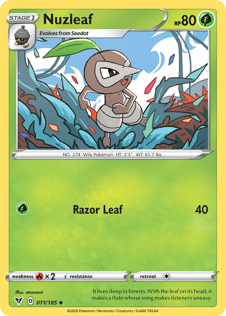 Nuzleaf — SWSH04: Vivid Voltage — Pokémon
