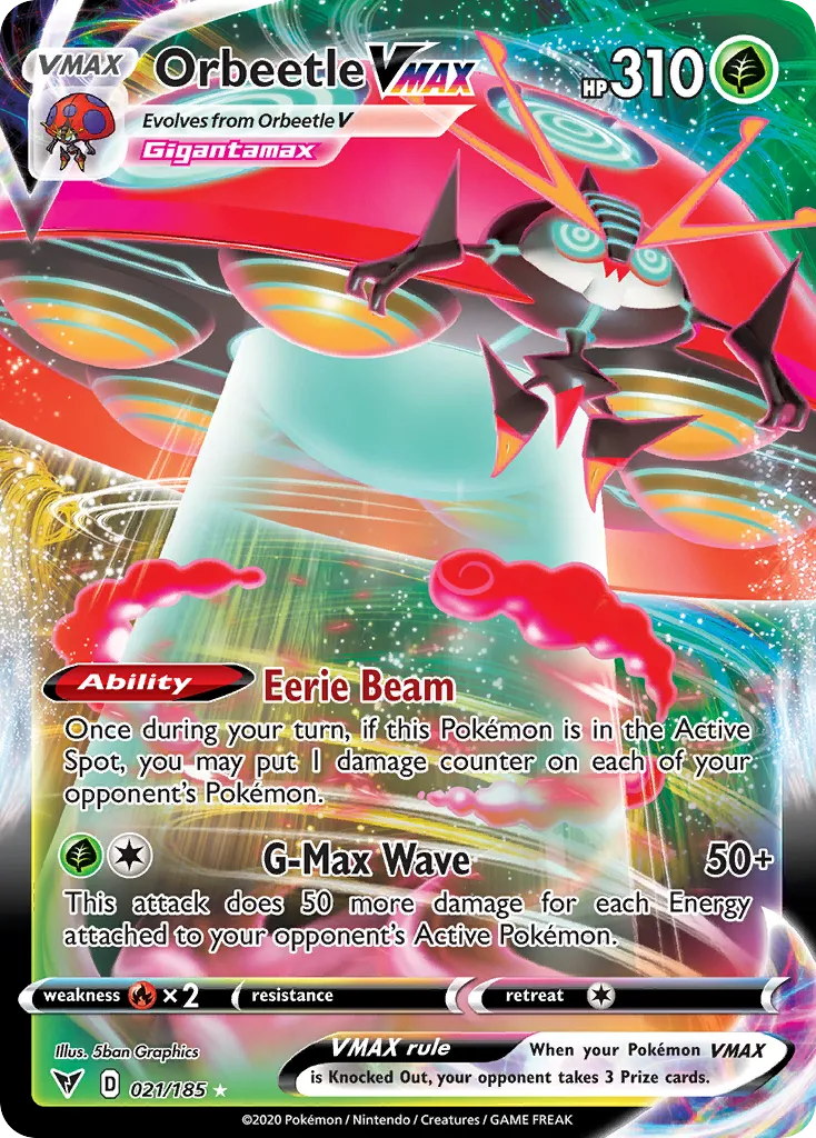 Orbeetle VMAX from SWSH04: Vivid Voltage - Pokemon