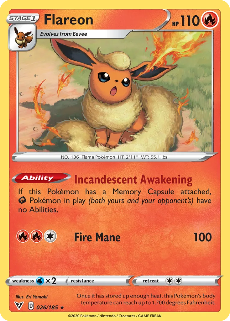 Flareon — SWSH04: Vivid Voltage — Pokemon