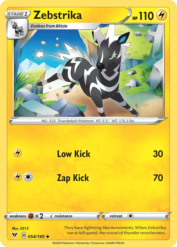 Zebstrika from SWSH04: Vivid Voltage - Pokemon