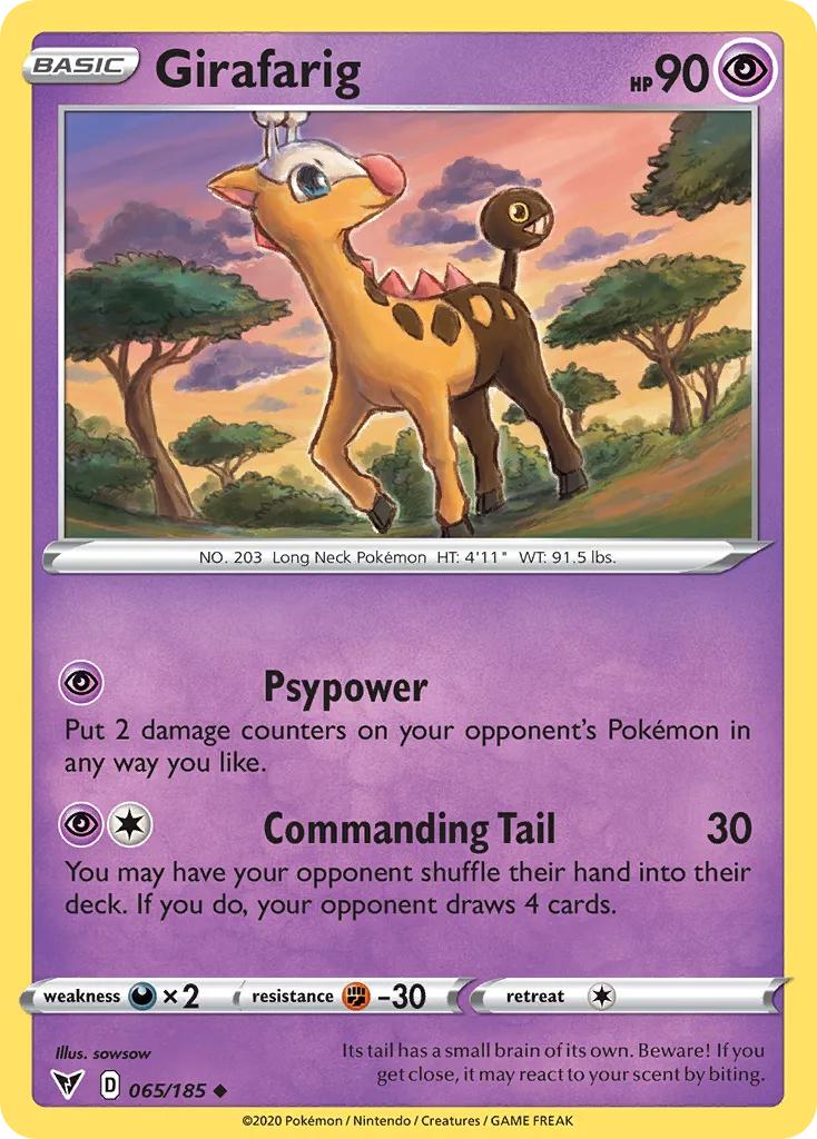 Girafarig — SWSH04: Vivid Voltage — Pokémon
