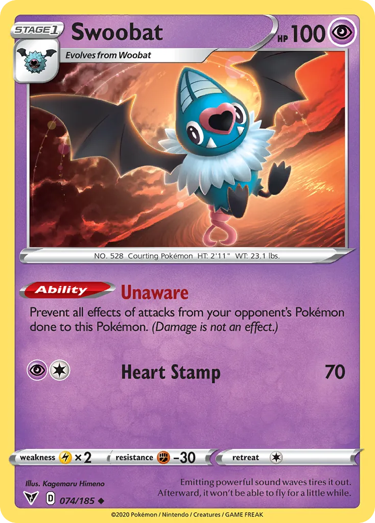 Swoobat — SWSH04: Vivid Voltage — Pokemon
