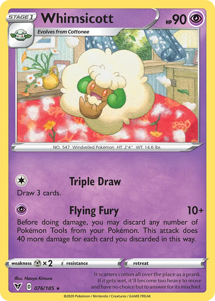 Whimsicott — SWSH04: Vivid Voltage — Pokémon