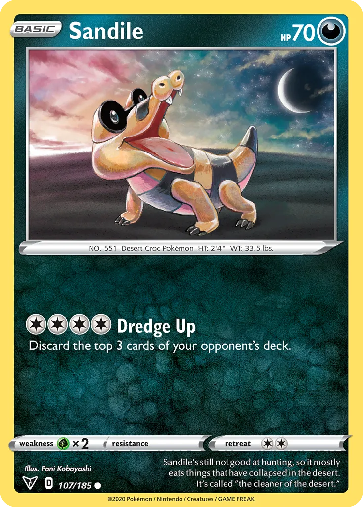 Sandile — SWSH04: Vivid Voltage — Pokémon