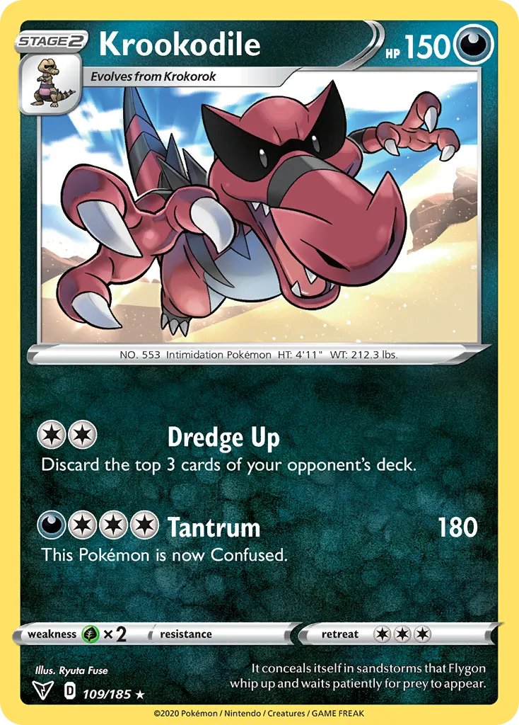 Krookodile — SWSH04: Vivid Voltage — Pokemon