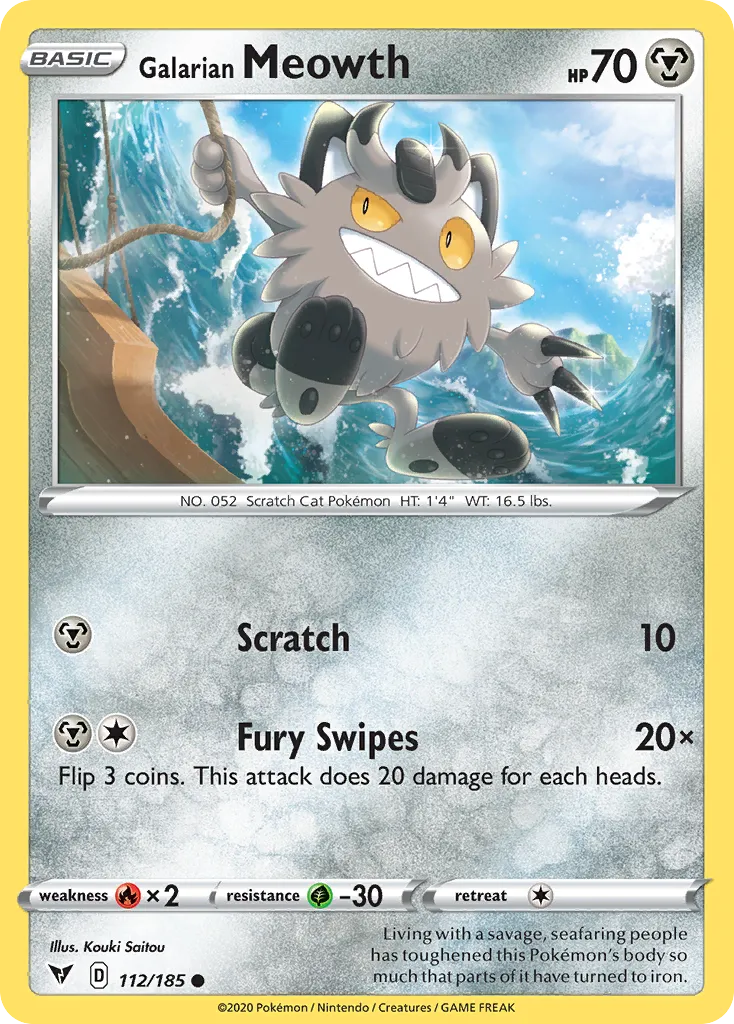 Galarian Meowth — SWSH04: Vivid Voltage — Pokemon