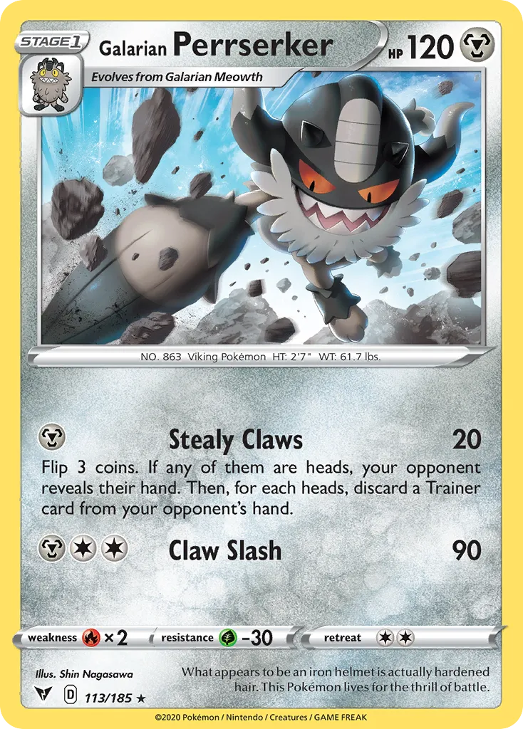 Galarian Perrserker — SWSH04: Vivid Voltage — Pokémon