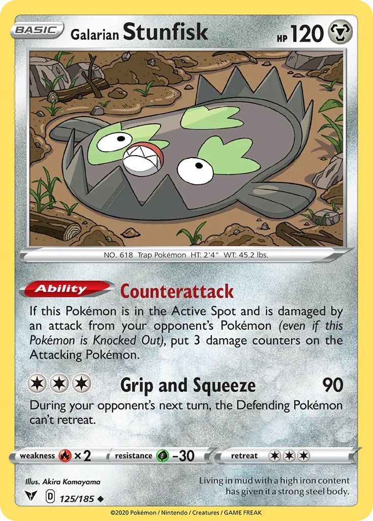 Galarian Stunfisk — SWSH04: Vivid Voltage — Pokémon