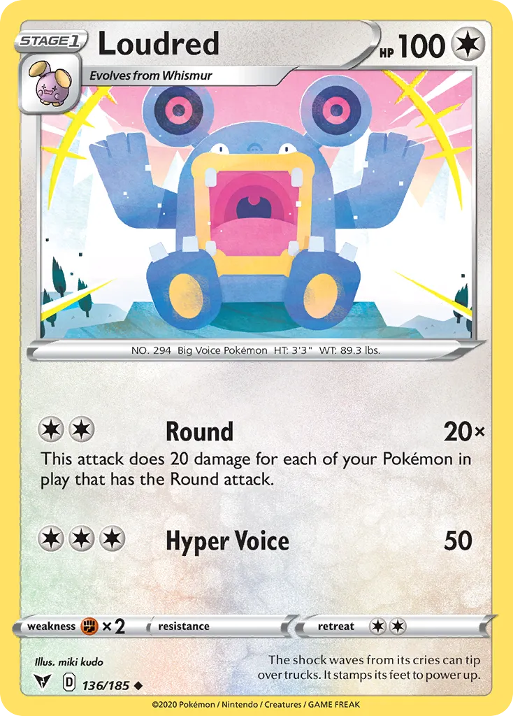 Loudred — SWSH04: Vivid Voltage — Pokémon