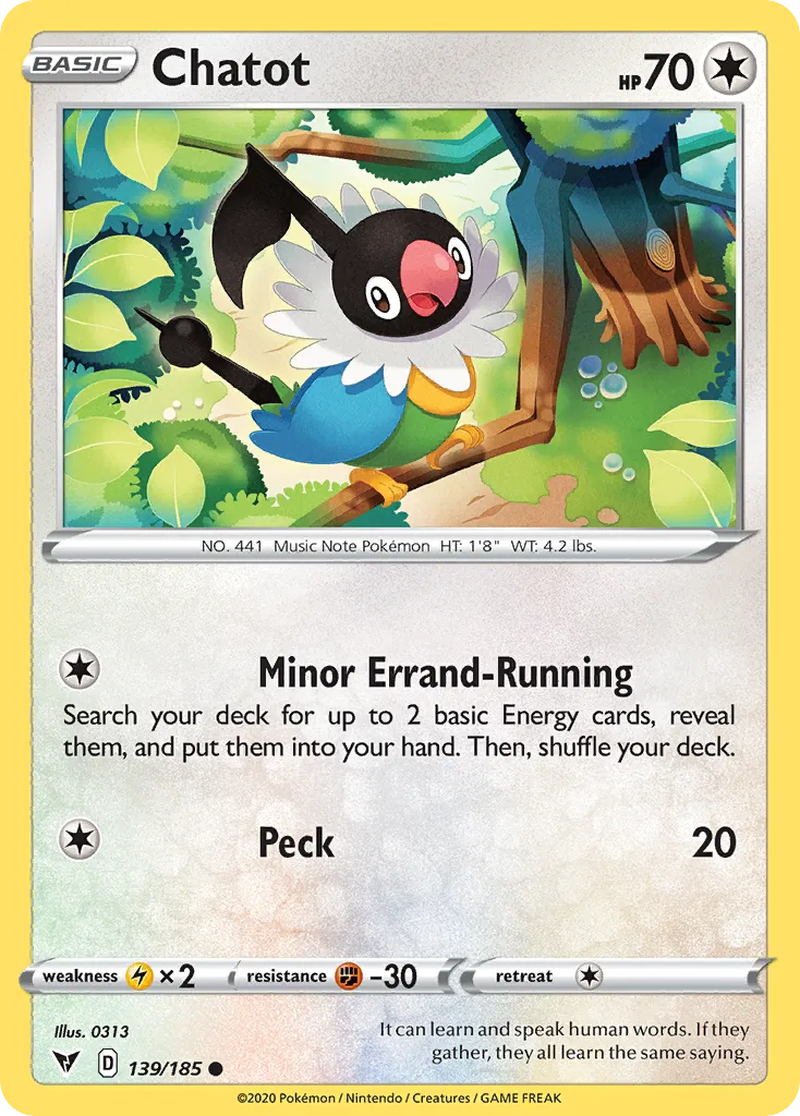 Chatot — SWSH04: Vivid Voltage — Pokémon