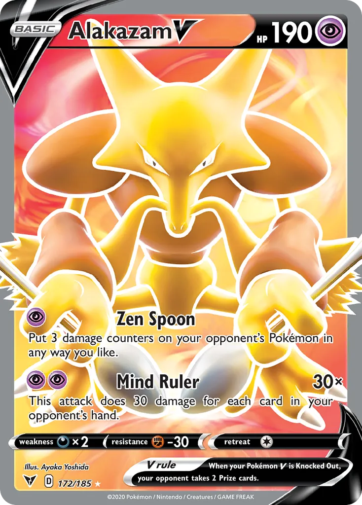 Alakazam V — SWSH04: Vivid Voltage — Pokémon