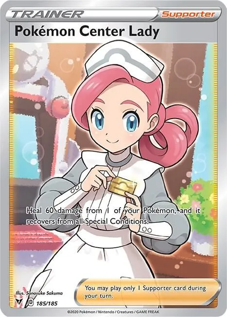 Pokemon Center Lady — SWSH04: Vivid Voltage — Pokémon