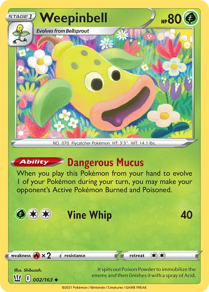 Weepinbell — SWSH05: Battle Styles — Pokémon