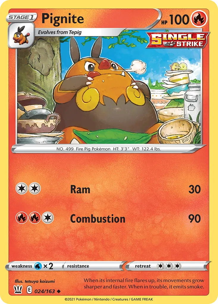 Pignite — SWSH05: Battle Styles — Pokémon