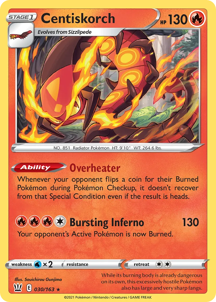 Centiskorch — SWSH05: Battle Styles — Pokémon