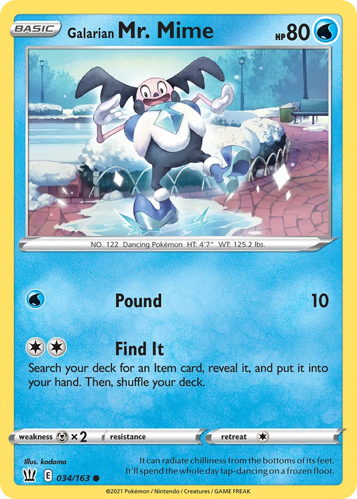 Galarian Mr. Mime — SWSH05: Battle Styles — Pokémon