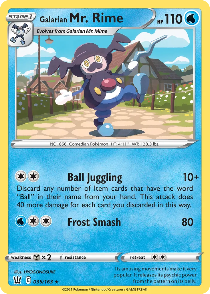 Galarian Mr. Rime — SWSH05: Battle Styles — Pokemon