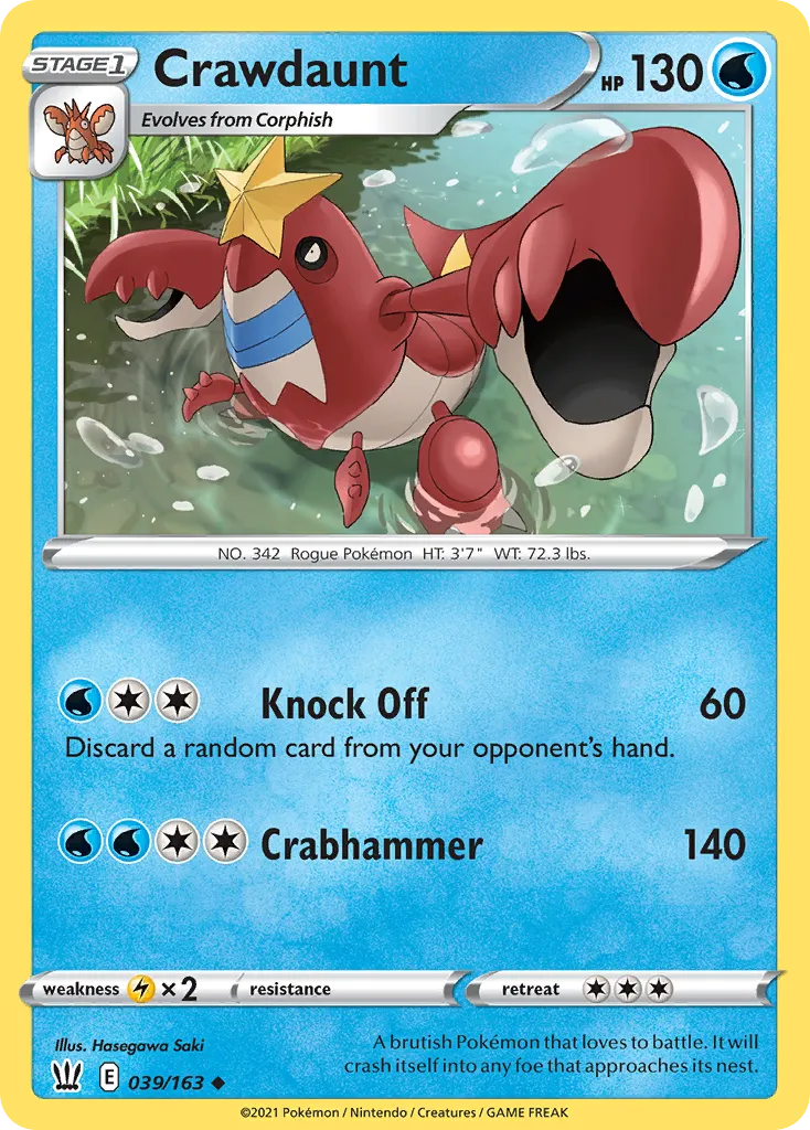 Crawdaunt — SWSH05: Battle Styles — Pokémon