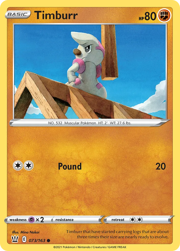 Timburr — SWSH05: Battle Styles — Pokémon