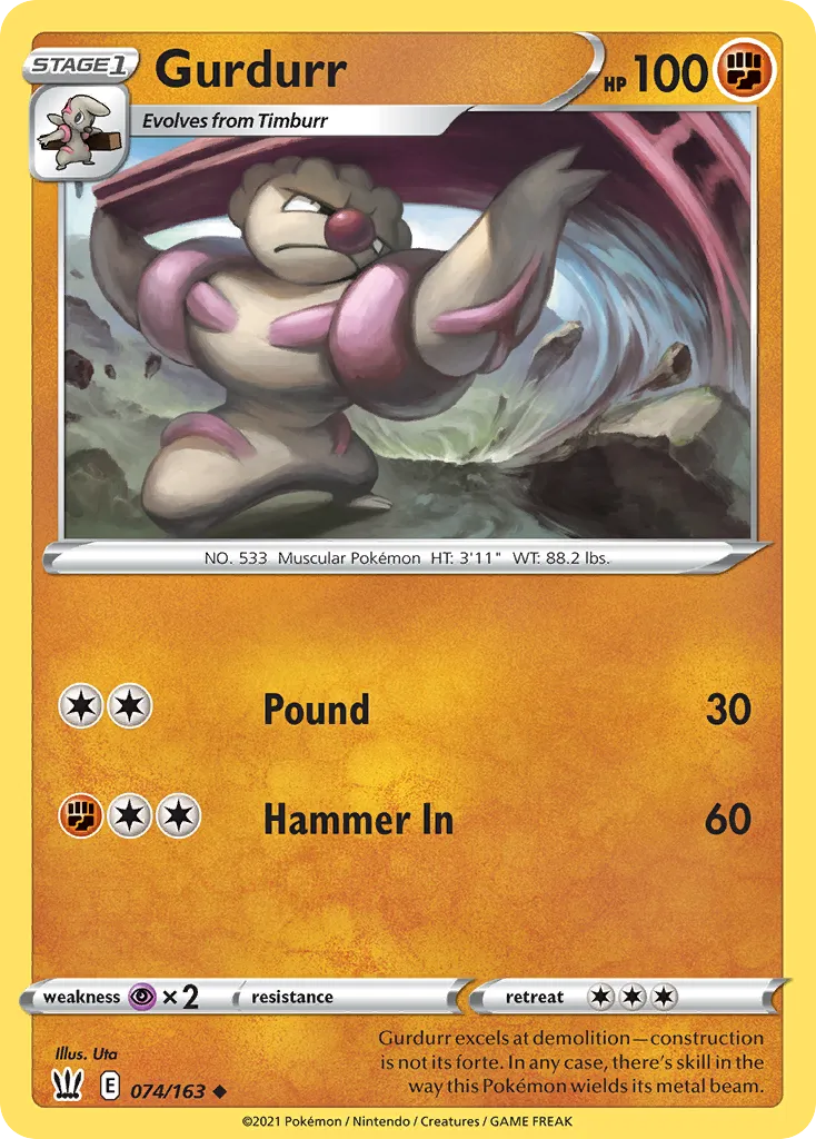 Gurdurr — SWSH05: Battle Styles — Pokemon