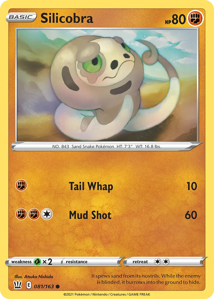 Silicobra — SWSH05: Battle Styles — Pokémon