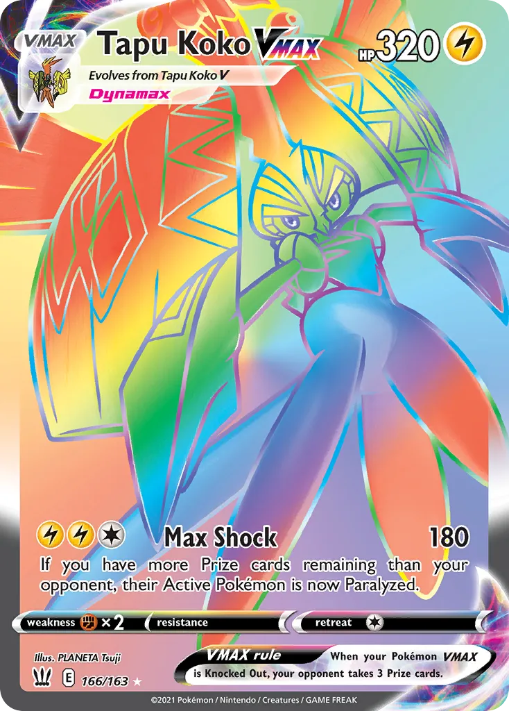 Tapu Koko VMAX — SWSH05: Battle Styles — Pokemon