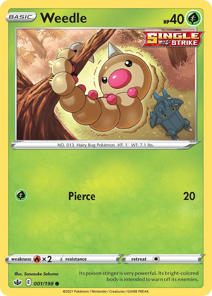 Weedle — SWSH06: Chilling Reign — Pokémon