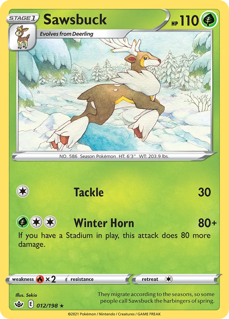 Sawsbuck — SWSH06: Chilling Reign — Pokémon