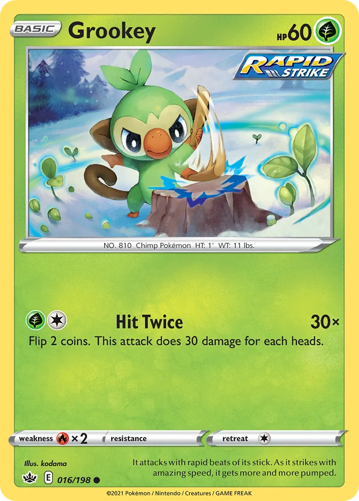 Grookey — SWSH06: Chilling Reign — Pokémon