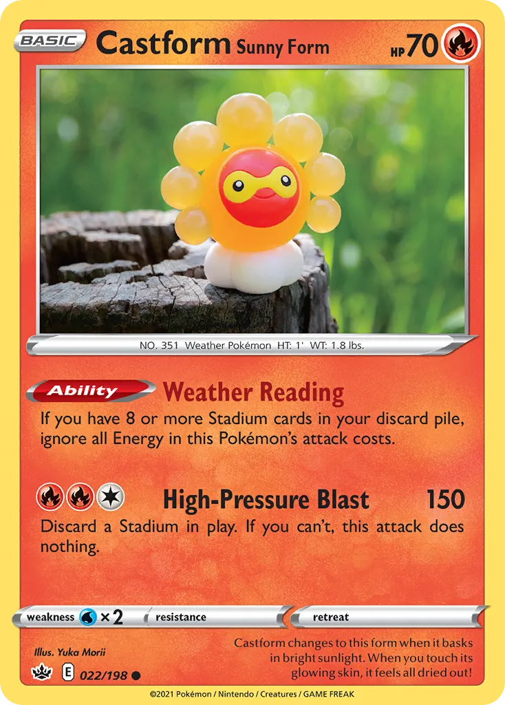 Castform Sunny Form — SWSH06: Chilling Reign — Pokémon