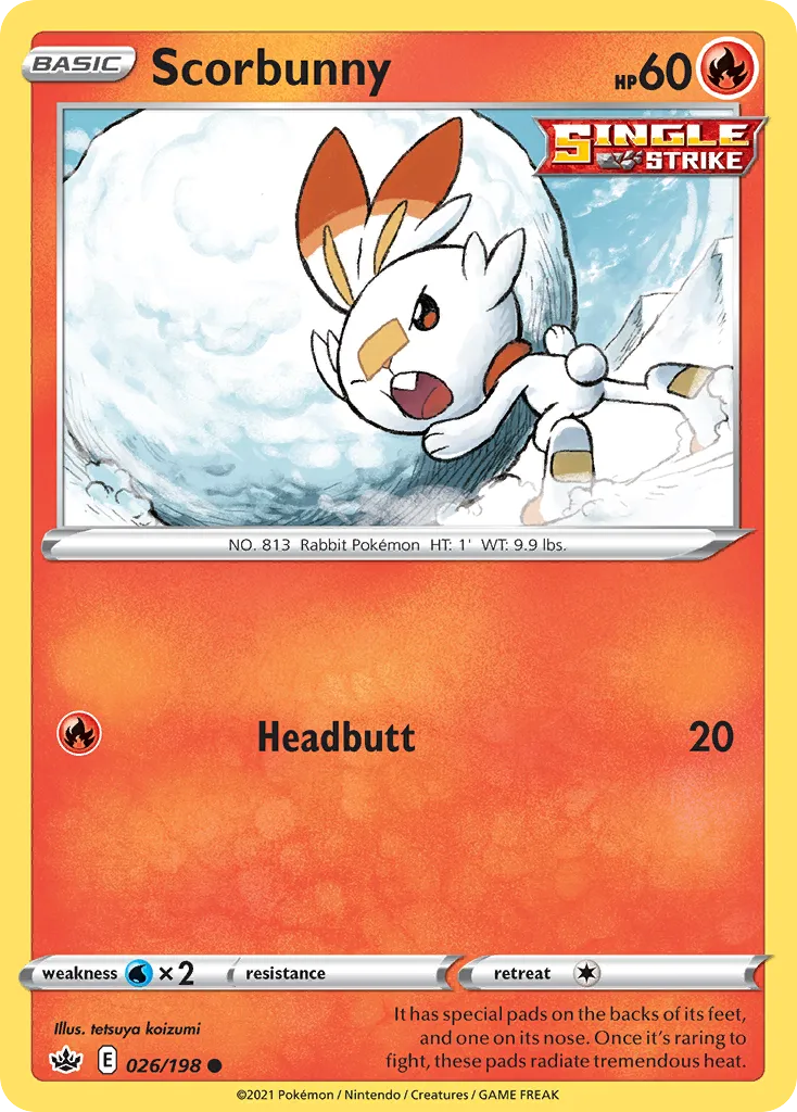 Scorbunny — SWSH06: Chilling Reign — Pokemon