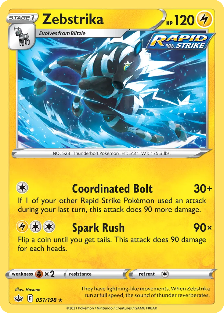 Zebstrika — SWSH06: Chilling Reign — Pokémon