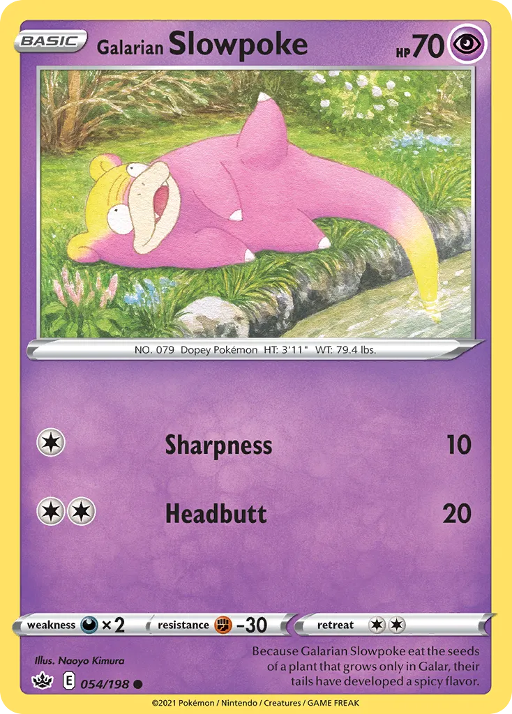 Galarian Slowpoke — SWSH06: Chilling Reign — Pokémon