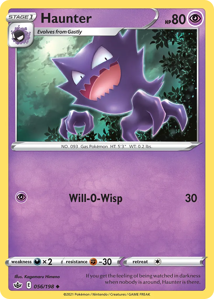 Haunter — SWSH06: Chilling Reign — Pokémon